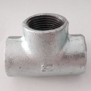 Buy cheap plain galvanized malleable iron tee with BS thread from wholesalers