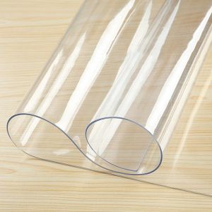 Buy cheap Plastic PVC 140x100cm Dining Table Sheet Transparent Table Cover Roll from wholesalers