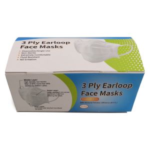 Buy cheap Soft Disposable Medical PPE Disposable 3 Ply Face Mask With Elastic Earloop from wholesalers