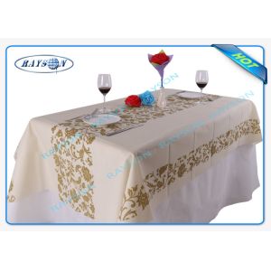 Different Design 38gsm Non Woven Disposable Tablecloth For Canteen Use