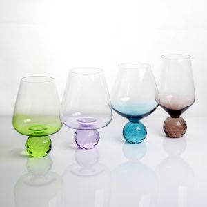 Buy cheap Hand-blow Wine Glass With Crystal Base Color Gradient Unique Wine Glass For Gift For  Party from wholesalers