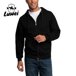 High Quality Moletons Pastel 50% Cotton Cut And Sew Zip Up Drawstring Men's