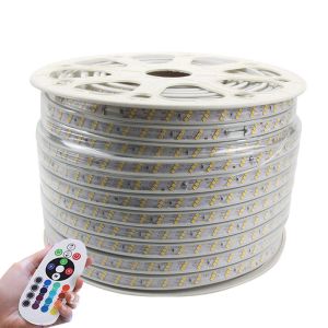 High Voltage LED Strip Lights 220 Volts 120leds/M 8mm Single Row IP67 Waterproof