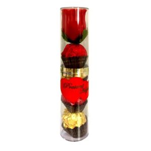 Buy cheap T4 Rose Flower Cylinder Wafer Chocolate 4pcs from wholesalers