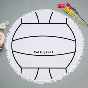 Portable Beach Towel Round Microfiber With Customized Printing 150x150cm