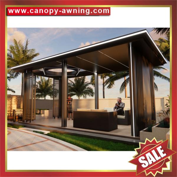 Quality high quality outdoor garden park rain sunshade aluminum pavilion gazebo canopy awning shed shelter for backyard for sale