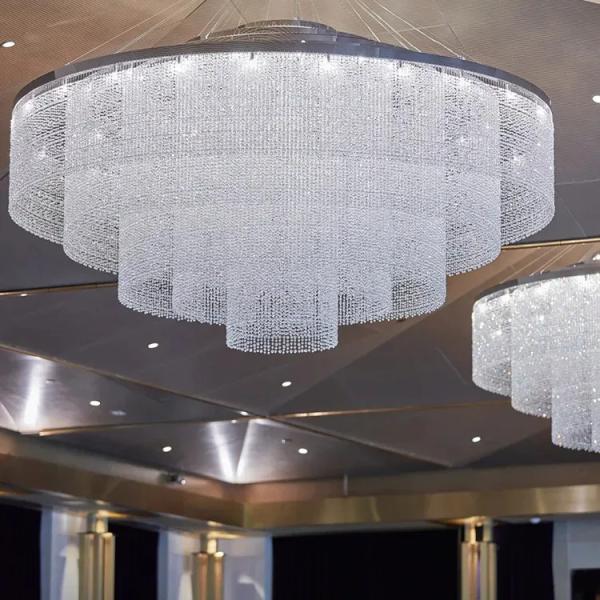 Buy cheap OEM Ceiling Mounted Large Hotel Lobby Chandeliers For High Ceilings from wholesalers