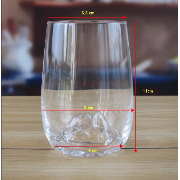 14 Oz Whiskey Glasses With Creative Ice Montain Bottom