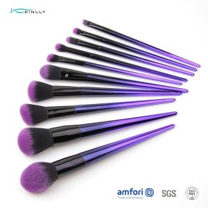 Buy cheap Gradient Plastic Handle Synthetic Hair Makeup Brush With Aluminum Ferrules from wholesalers