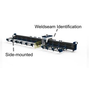 Buy cheap QH-GC3-S  3 Chucks Tube Cutting Machine Standard Model Weldseam Identification Side-mounted Lathe from wholesalers