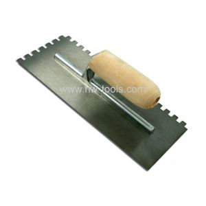 Buy cheap Carbon steel blade plastering trowel with teeth HW02102 product