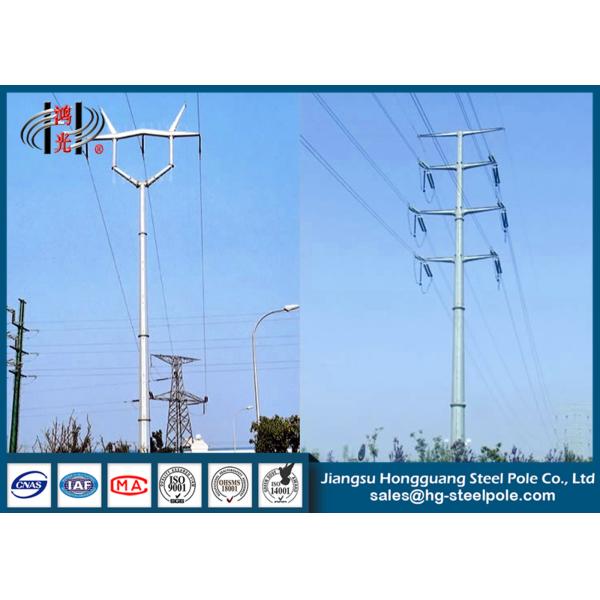 Hot Roll Steel Q235 Power Transmission Poles Weather Resistance
