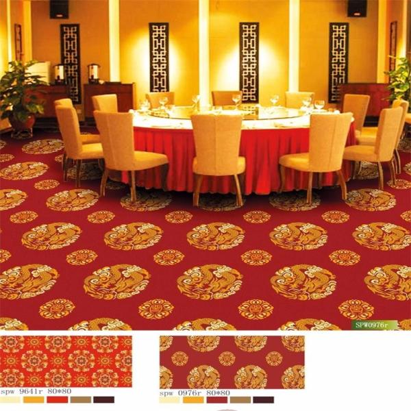 Red color chinese gold dragon design polypropylene carpet