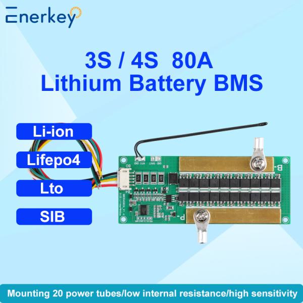 Buy cheap Enerkey Standard NMC/LFP/LTO/SIB BMS 3S 4S 10A-80A Peak 150A With NTC And Balancing Cell Hardware BMS from wholesalers