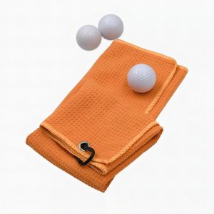 China Microfiber Waffle Golf Towel With Custom Logo Printed on sale