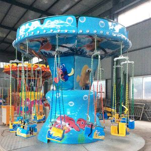 Buy cheap 1.5kw Power Kids Theme Park Rides Flying Chair Load 12 Riders 3.5m Height from wholesalers