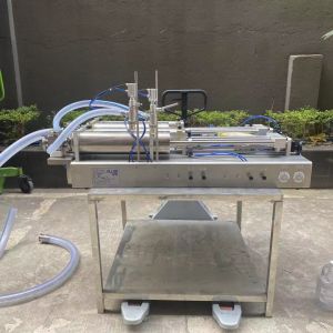 Buy cheap Pneumatic 2 Nozzles Liquid Filling Machine 30~250ml CE certificate from wholesalers