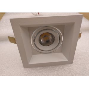 Square 7W 2700K LED Recessed Ceiling Downlight With Tiltable 25deg