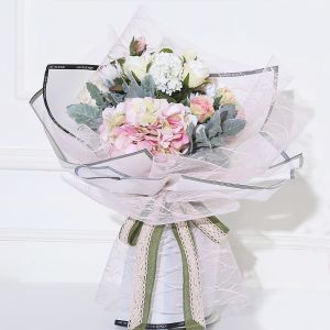 Buy cheap Decorative Plastic Bouquet Wrap Mesh 50cmx5Y Flower Bouquet Wrapping Materials from wholesalers