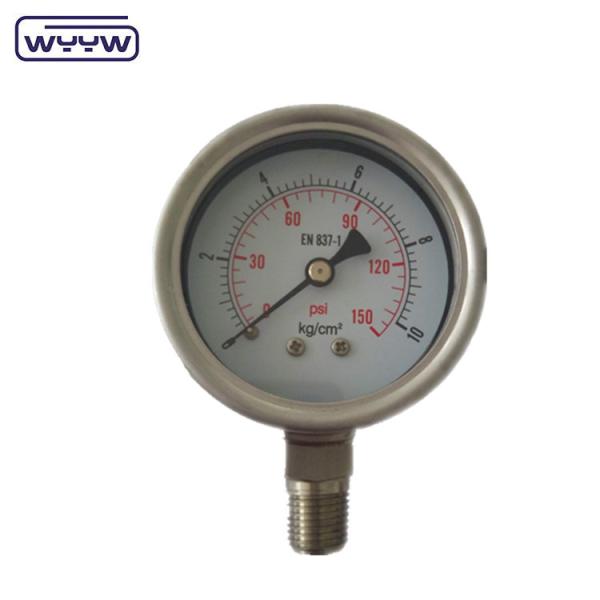 Buy cheap Back Glycerine Shock Resistant Hydraulic Jack Pressure Gauge Range Customized from wholesalers