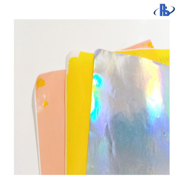 Quality Waterproof Holographic Vinyl Eggshell Sticker Paper , Custom Tamper Evident Labels for sale
