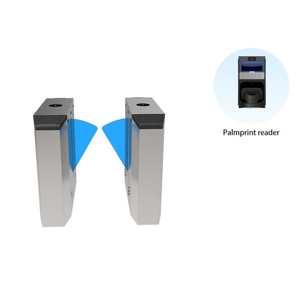 Indoor/Outdoor Pedestrian Flap Barrier Gate With Integrated RFID/QR Code Card