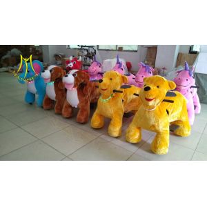 Hansel childern coin operated motorized animal scooter animal plush ride for