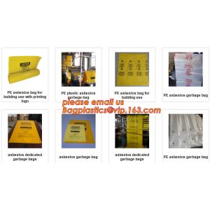 Buy cheap Yellow Asbestos Disposal Removal and Burial Bags, manufacturer supply Customize yellow color plastic Bag for packing asb from wholesalers