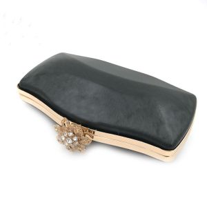 Buy cheap Beautiful diamond leaf locks decorative purse box clasp iron metal frame with gold from wholesalers