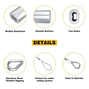 Buy cheap Practical Aluminum Wire Crimp Sleeves Rustproof For Multiple Sizes Rope from wholesalers