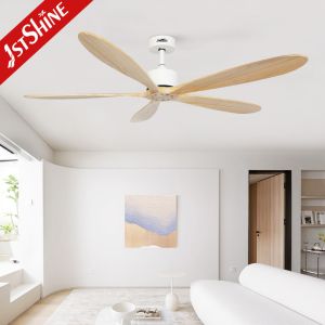 60 Inches 5 Wooden Blade Ceiling Fan With Five Speed DC Motor
