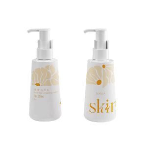 Buy cheap wholesale cosmetic conical containers custom opaque PETG conical bottles cleanser from wholesalers