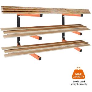 Buy cheap Wall Mounted Multifunction Wood Organizer and Lumber Storage Metal Rack with 3 Levels from wholesalers