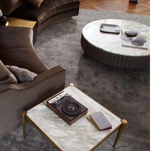 Buy cheap Matte Customized Coffee Table Contemporary 45cm Italian Marble from wholesalers