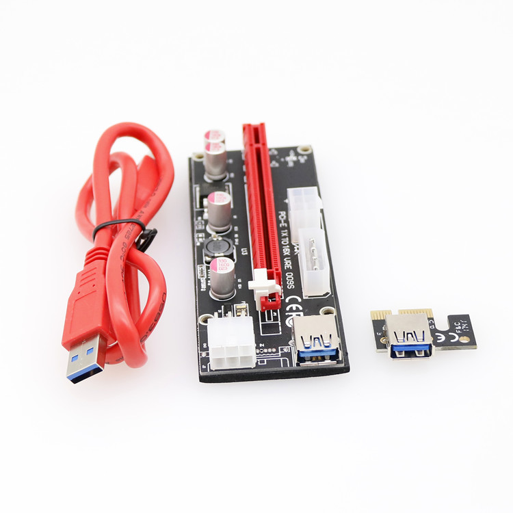 Buy cheap Riser 009s PCI-E Express Cable 1X TO 16X Graphics Extension Powered Riser Adapter Card 60cm USB 3.0 Cable from wholesalers