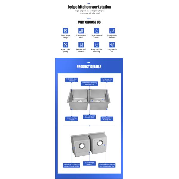 America Style stainless steel 304 topmount drop in kitchen bathroom washing basin sink