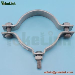 Buy cheap high quality galvanized electric pole clamp/pole band for overhead line fittings from wholesalers