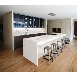 Buy cheap Elegance Engineered Stone Slabs 3200x1600mm Solid White Quartz Countertops from wholesalers