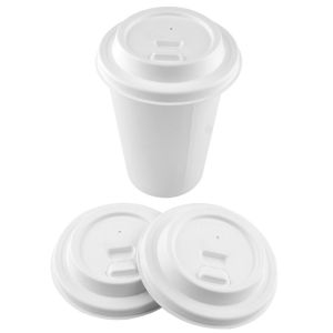 Buy cheap 100%  Compostable Biodegradable Disposable Sugarcane Bagasse 80mm 90mm Water Strawless Bubble Single Layer Paper Cup Lid from wholesalers
