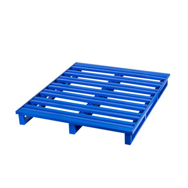 Quality Customized Size Four Way Entry Steel Reinforced Stackable Double Faced Transport Pallet Stackable for Space Efficiency for sale