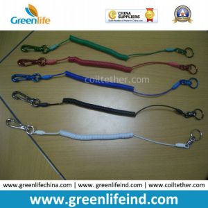 Buy cheap Transparent Clear 20CM Length Plastic Spring String Fishing Coil Tether w/Carabiner and Swivel Hook from wholesalers