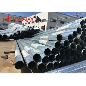 Buy cheap 30ft 66kv Steel Utility Pole for Power Transmission Line with Double Arms Designed for Easy Maintenance from wholesalers