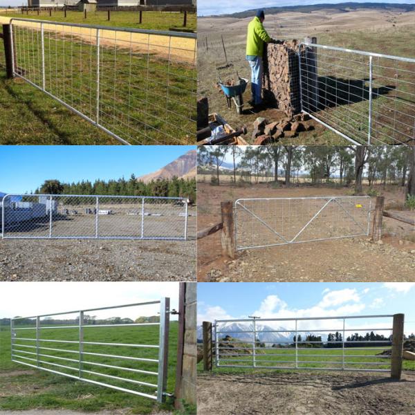 direct factory metal farm gates livestock farm fence gate heavy duty galvanized metal farm gates sale