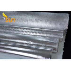 Buy cheap Heat Reflective 0.4mm 550C Aluminum Coated Fiberglass Fabric Insulation from wholesalers