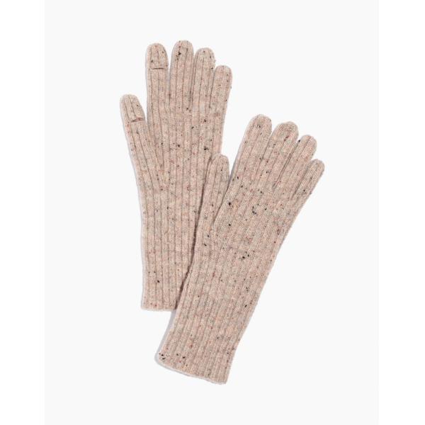 Quality Thick Full Finger Gloves , Donegal Rib Long Wool Gloves With Slit Open Finger for sale