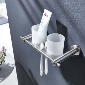Buy cheap Luxury Double Toothbrush Tumbler Holder SUS304 Bathroom Accessories Set from wholesalers