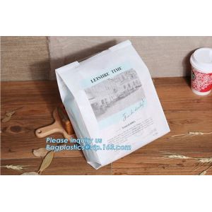 Recyclable sandwich bread food packaging brown paper bag custom kraft pastry