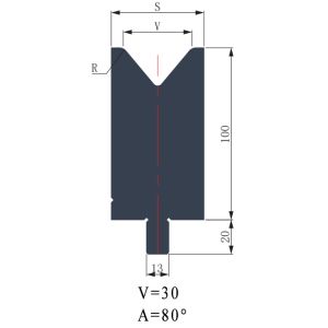 Buy cheap LYNCCN WAY100.80 V30 Press Brake Tooling Single V Die from wholesalers