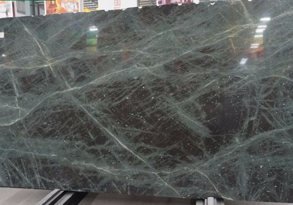 Wholesale Polished Forest Snow Granite Slabs Luxury Stone Snowing Forest Green Granite
