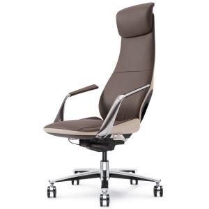 Office Building Chair with Ergonomic Design and Synthetic Leather Material